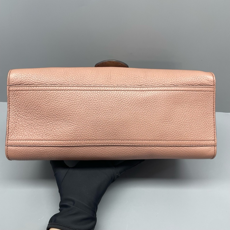 97新 二手Gucci古驰马蒙手提单肩包豆沙色/31*21*14cm/-3