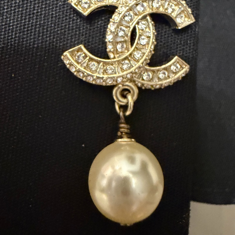 Chanel Logo珍珠耳環-2