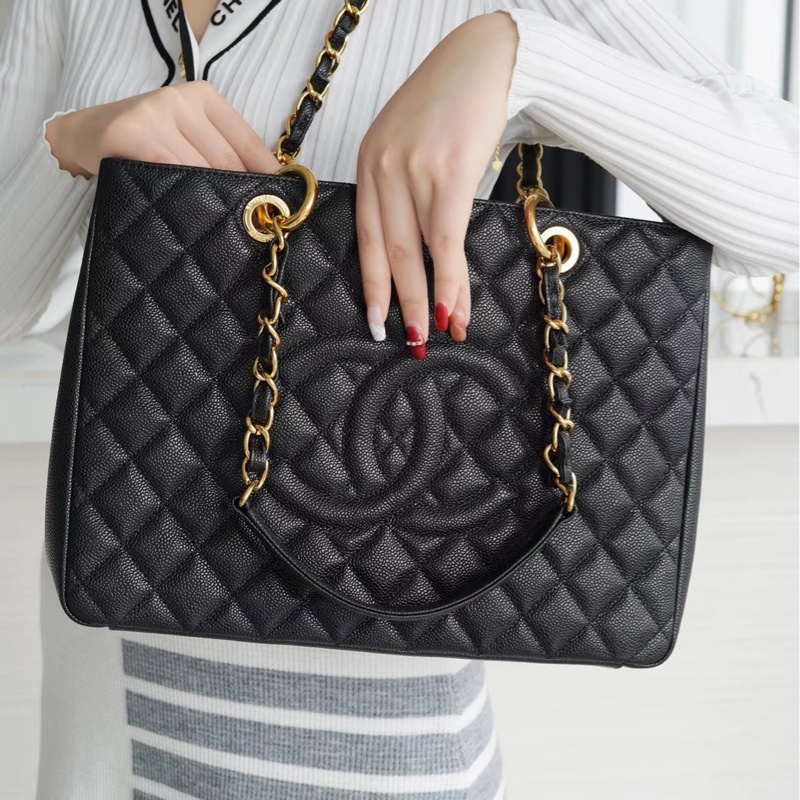 Chanel • 經典黑金荔枝牛皮Gst 有卡-1