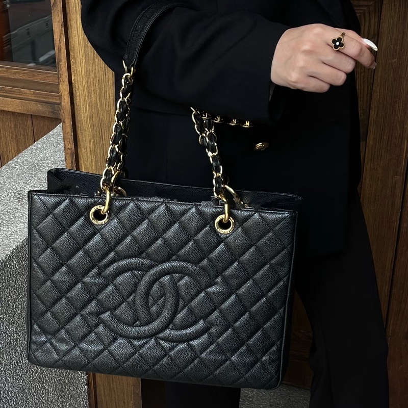 Chanel • 經典黑金荔枝牛皮Gst 有卡-3