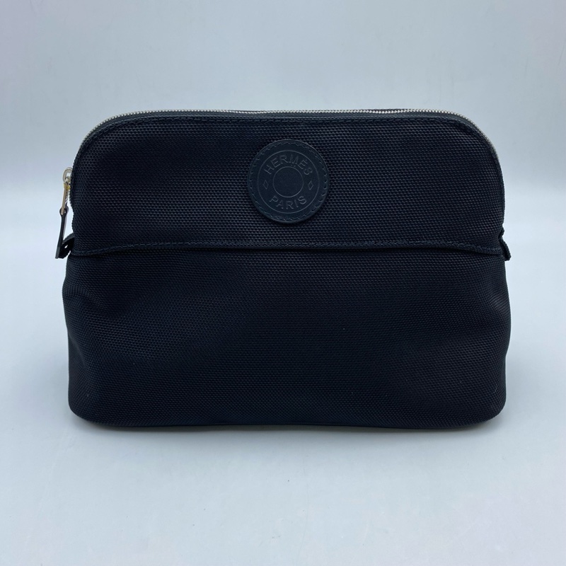 Hermes愛馬仕 黑色洗漱包-0