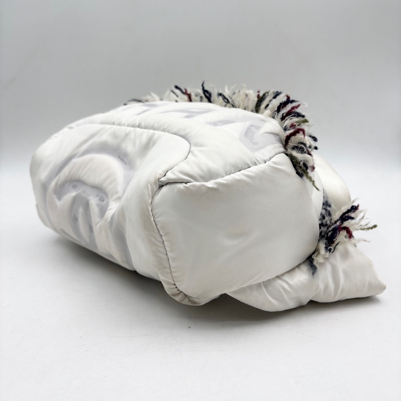 Chanel • 白色羽絨拼毛呢浮雕字母腰包 有卡 全網唯一☝🏻-5