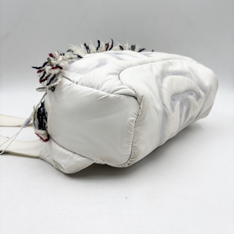 Chanel • 白色羽絨拼毛呢浮雕字母腰包 有卡 全網唯一☝🏻-7