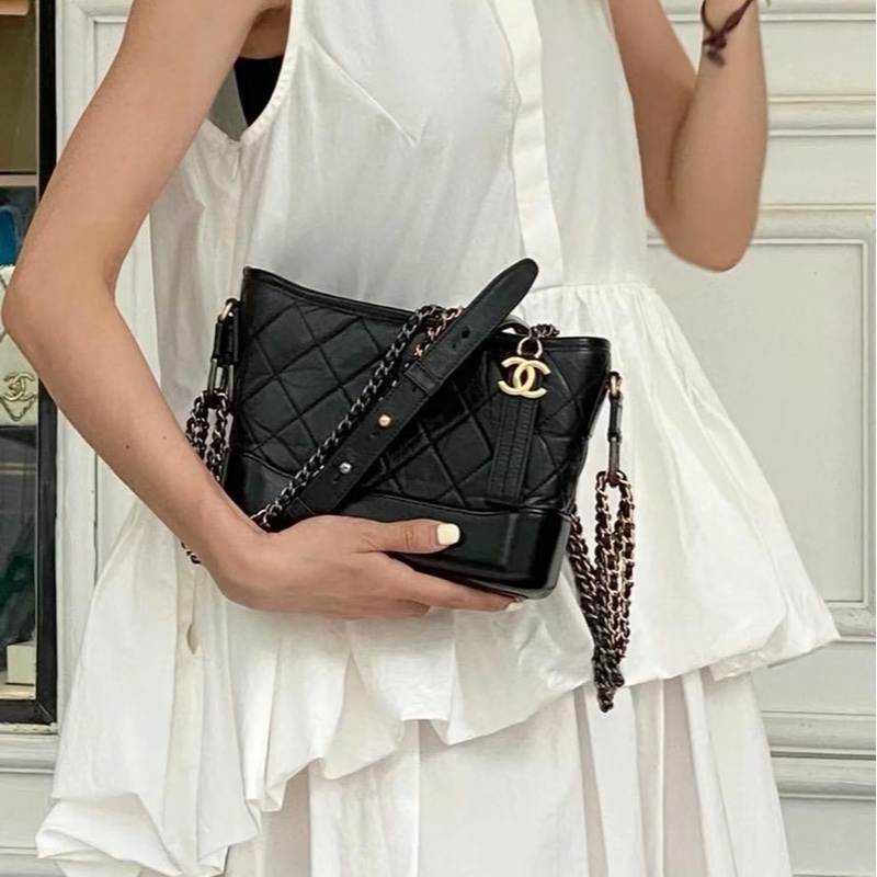 #全新全配🈶購證 香奈兒黑金流浪包小號 絕版超熱門收藏🔥-5