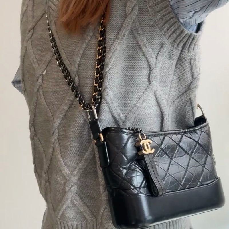 #全新全配🈶購證 香奈兒黑金流浪包小號 絕版超熱門收藏🔥-6