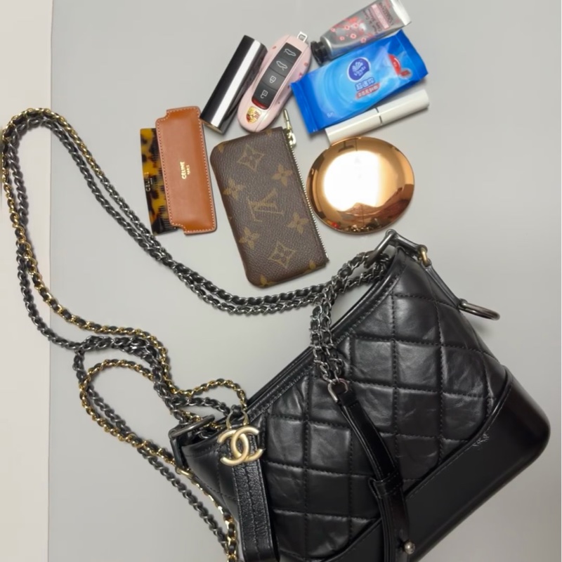 #全新全配🈶購證 香奈兒黑金流浪包小號 絕版超熱門收藏🔥-7