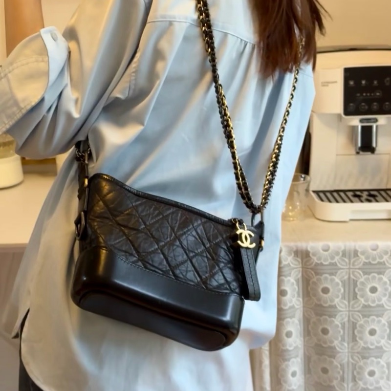 #全新全配🈶購證 香奈兒黑金流浪包小號 絕版超熱門收藏🔥-8