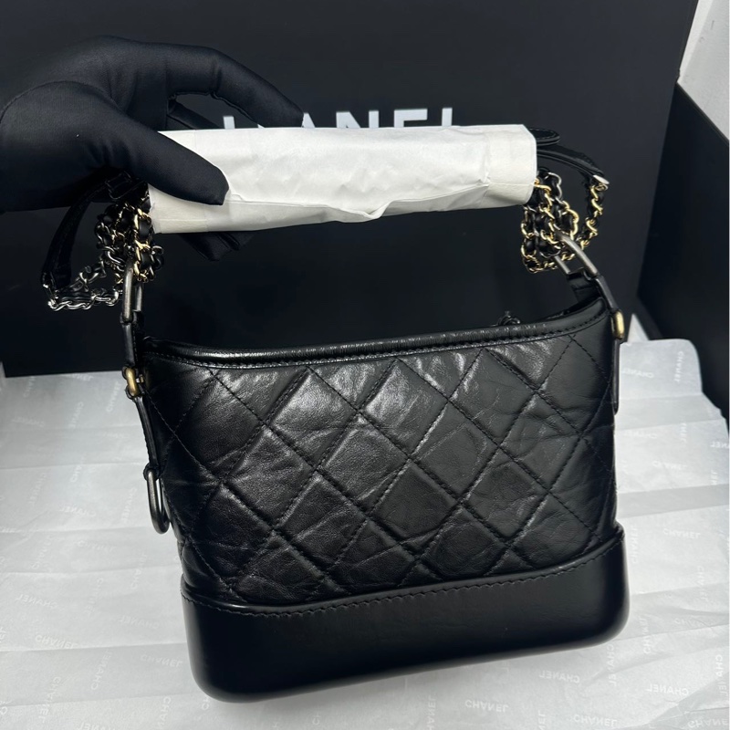 #全新全配🈶購證 香奈兒黑金流浪包小號 絕版超熱門收藏🔥-10