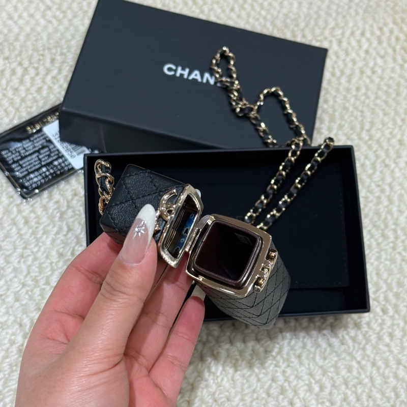 Chanel • 稀有黑金羊皮口紅包 全配帶卡✔️-4