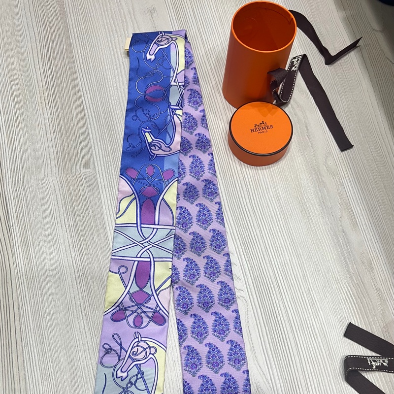 Hermes twilly 絲巾/綁包包絲巾-1