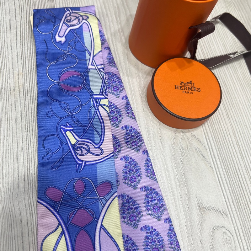Hermes twilly 絲巾/綁包包絲巾-9