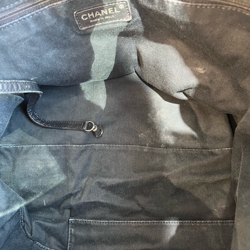 Chanel • 經典Deauville海軍藍牛仔沙灘包-7