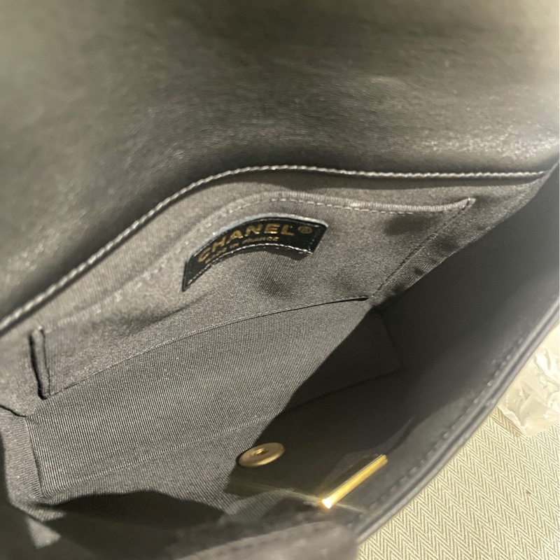 Chanel香奈兒21k黑金鴛鴦珍珠扣方胖子CF Square-6