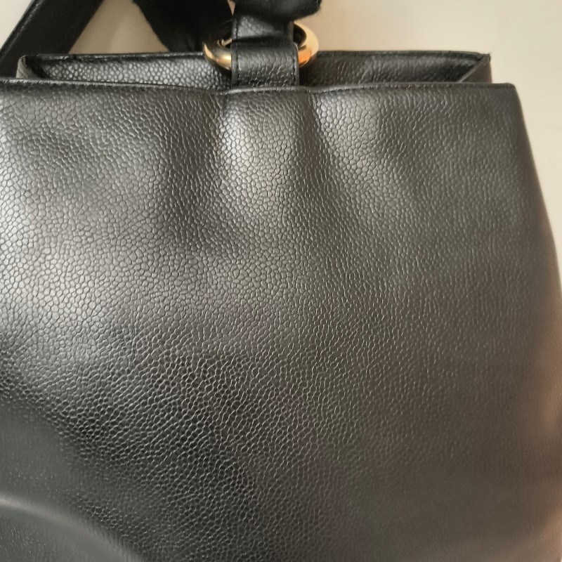 ㊣✨CHANEL✨(附防塵袋)香奈兒 老香 小香 雙C 黑金 雷標 牛皮水桶包 肩背包/二手包/二手精品🌳二手樹屋🌳-13