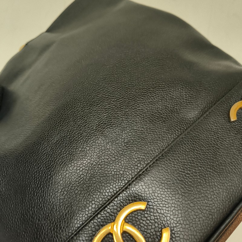 ㊣✨CHANEL✨(附防塵袋)香奈兒 老香 小香 雙C 黑金 雷標 牛皮水桶包 肩背包/二手包/二手精品🌳二手樹屋🌳-19