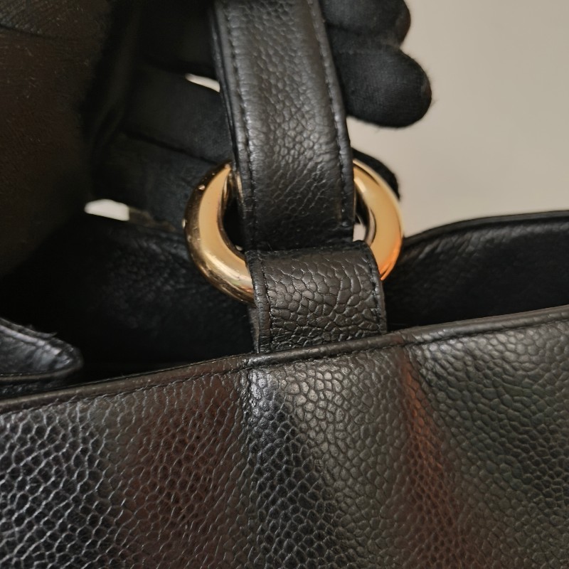 ㊣✨CHANEL✨(附防塵袋)香奈兒 老香 小香 雙C 黑金 雷標 牛皮水桶包 肩背包/二手包/二手精品🌳二手樹屋🌳-29