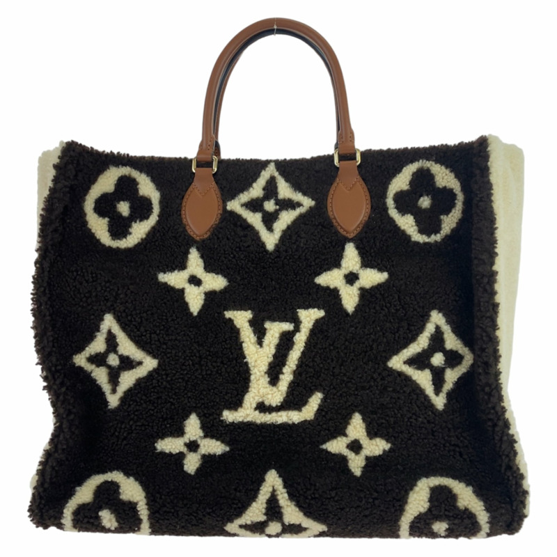 路易威登 Monogram Teddy OnTheGo GM 黑白羊毛肩背包/手提包（兩用）女士款（M55420）-1