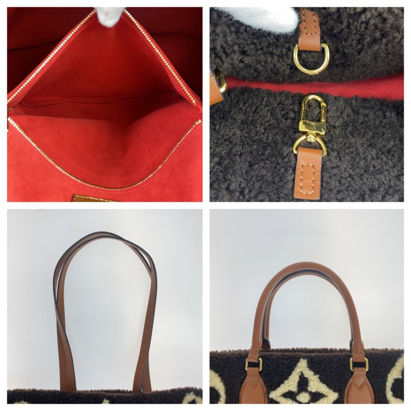 路易威登 Monogram Teddy OnTheGo GM 黑白羊毛肩背包/手提包（兩用）女士款（M55420）-4