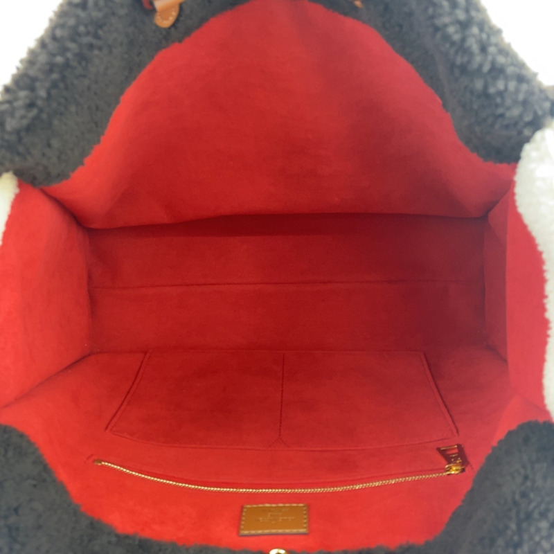 路易威登 Monogram Teddy OnTheGo GM 黑白羊毛肩背包/手提包（兩用）女士款（M55420）-7