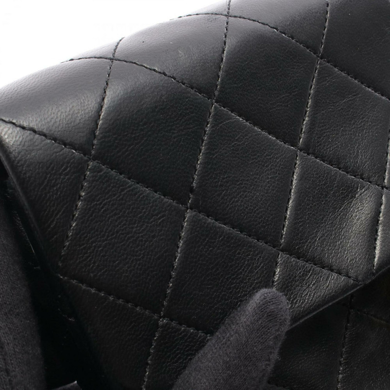 香奈兒迷你絎縫20肩背包/手提包，羊皮，女士，黑色-5