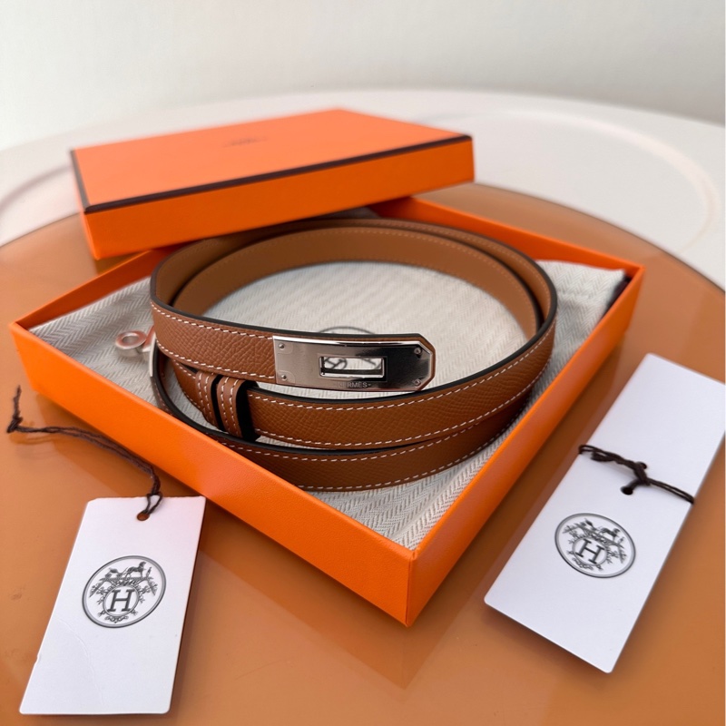 Hermes愛馬仕 Kelly18腰帶  經典金棕色-2