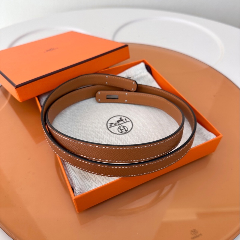 Hermes愛馬仕 Kelly18腰帶  經典金棕色-5