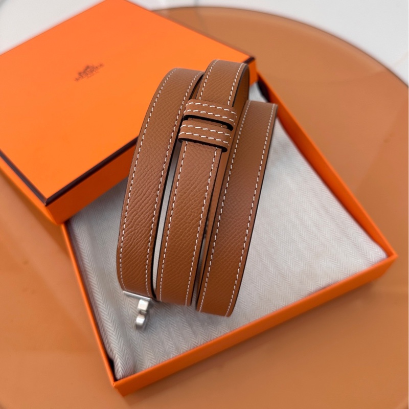 Hermes愛馬仕 Kelly18腰帶  經典金棕色-6