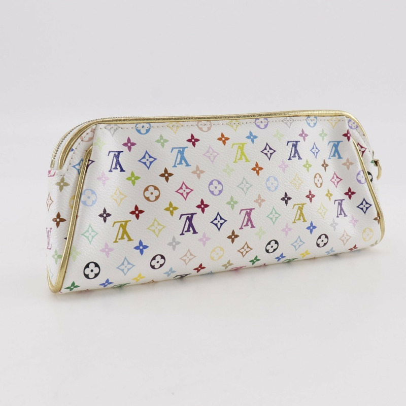 路易威登 Kate 手拿包配件包 M55212 Monogram Multicolor Blanc 2008 白色 CT1088 女士-2