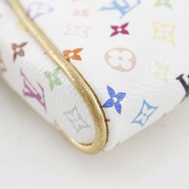 路易威登 Kate 手拿包配件包 M55212 Monogram Multicolor Blanc 2008 白色 CT1088 女士-4