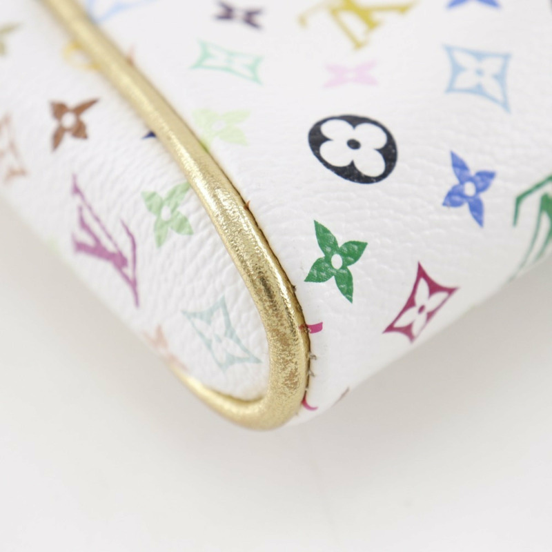 路易威登 Kate 手拿包配件包 M55212 Monogram Multicolor Blanc 2008 白色 CT1088 女士-5
