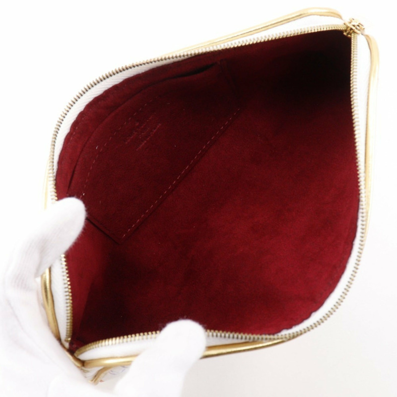 路易威登 Kate 手拿包配件包 M55212 Monogram Multicolor Blanc 2008 白色 CT1088 女士-7