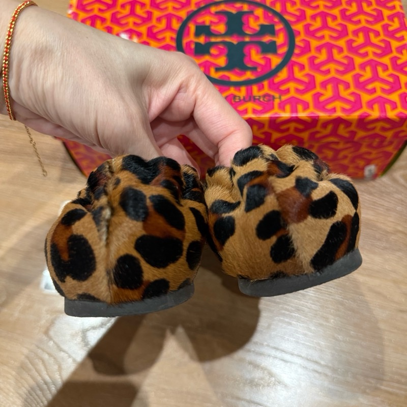 🐆ToryBurch-金牌豹紋毛毛平底鞋REVA-HAIRCALF LEATHER🩷-6