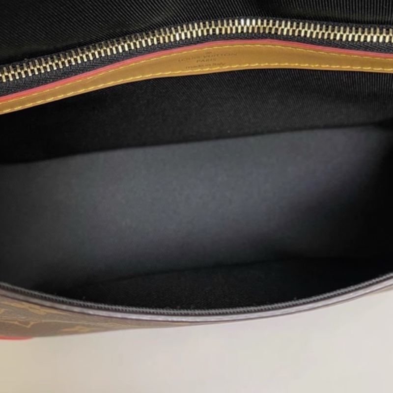 LOUISVUITTON路易威登老花Diane黑背帶法棍🥖包-19