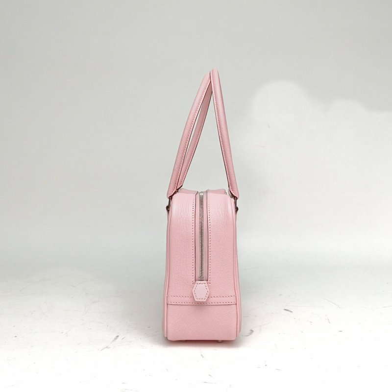 HERMES Plume迷你手提包21新櫻花粉山羊皮K2025銀扣肩背包-1