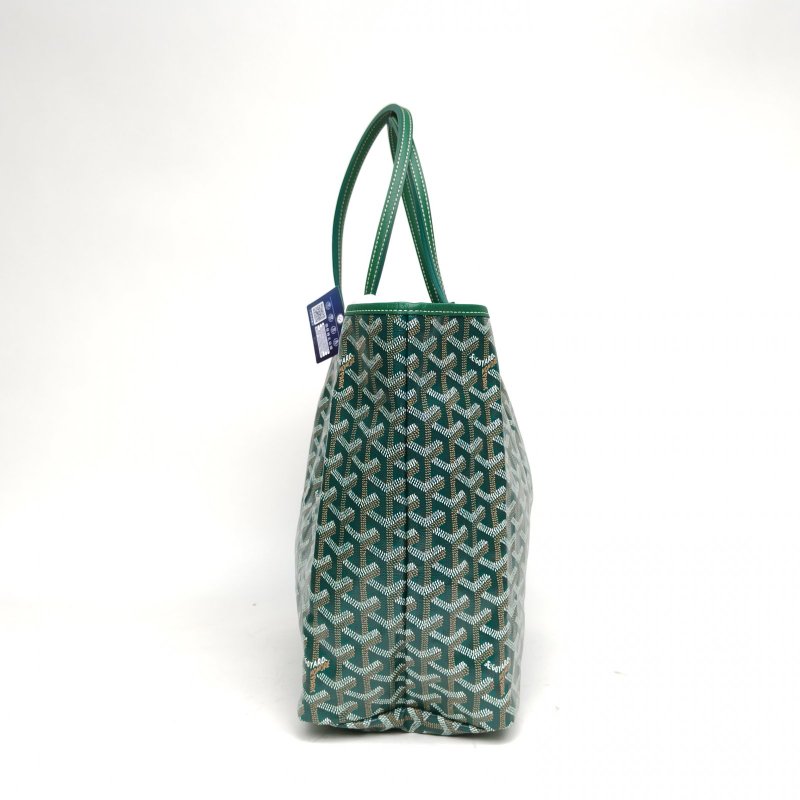 GOYARD SaintLouis購物袋子母包34中號綠色PVC銀扣肩背包-2