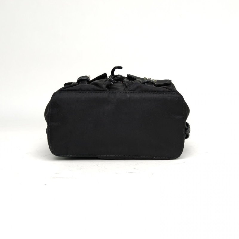 PRADA 黑色尼龍mini斜挎包肩背包-4