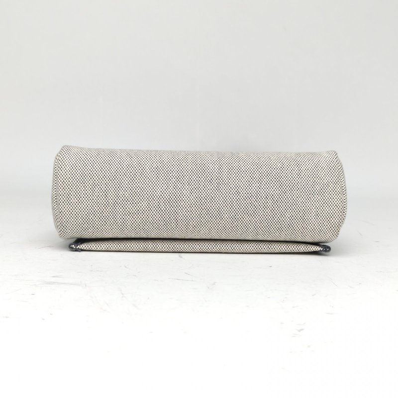 HERMES HerbagZip20帆布拼牛皮石板灰帆布/牛皮W刻銀扣肩背包-4