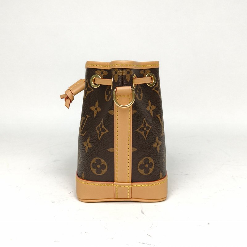 LOUIS VUITTON NOÉ水桶包Nano13老花PVC金扣晶片肩背包-1