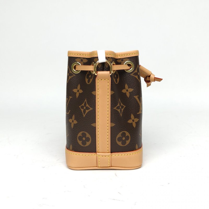 LOUIS VUITTON NOÉ水桶包Nano13老花PVC金扣晶片肩背包-3