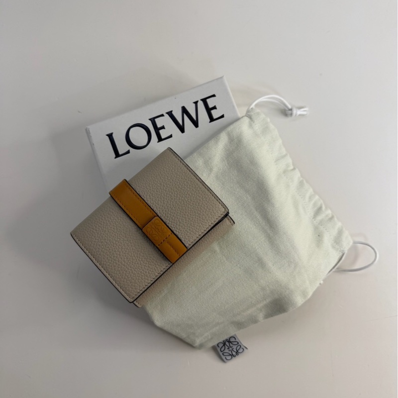 Loewe|拼色三折短夾-0