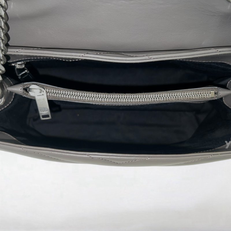 S5398-YSL 大號灰色牛皮LOULOU鍊條包-5