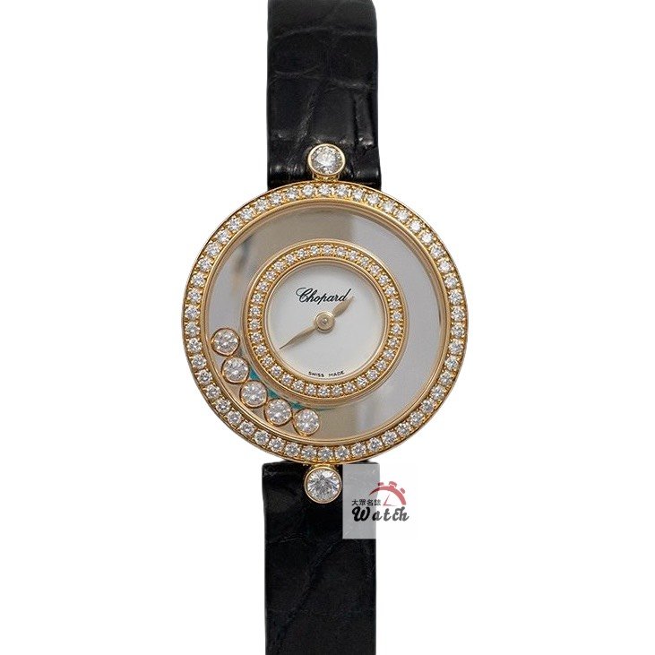 【大眾名錶】Chopard蕭邦29/3957 Happy Diamonds快樂鑽系列 原廠雙鑽圈 大眾名錶B1265-0
