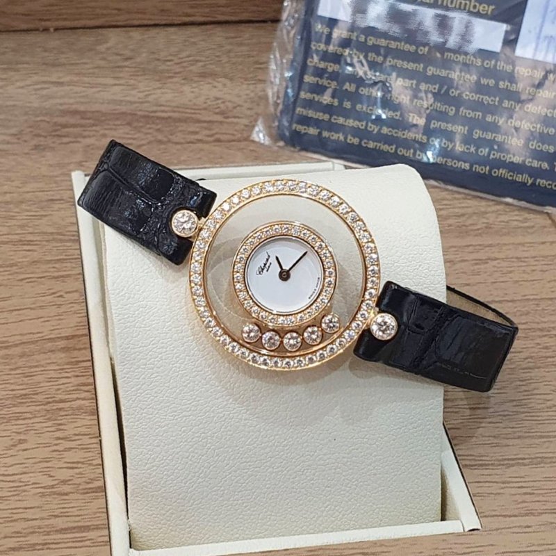 【大眾名錶】Chopard蕭邦29/3957 Happy Diamonds快樂鑽系列 原廠雙鑽圈 大眾名錶B1265-2