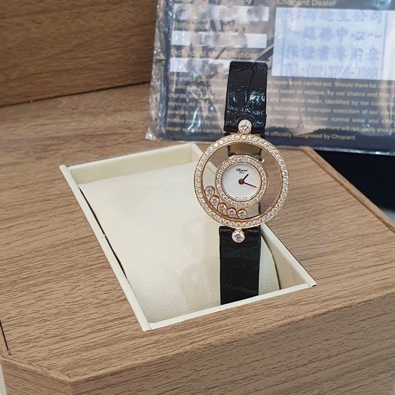 【大眾名錶】Chopard蕭邦29/3957 Happy Diamonds快樂鑽系列 原廠雙鑽圈 大眾名錶B1265-3