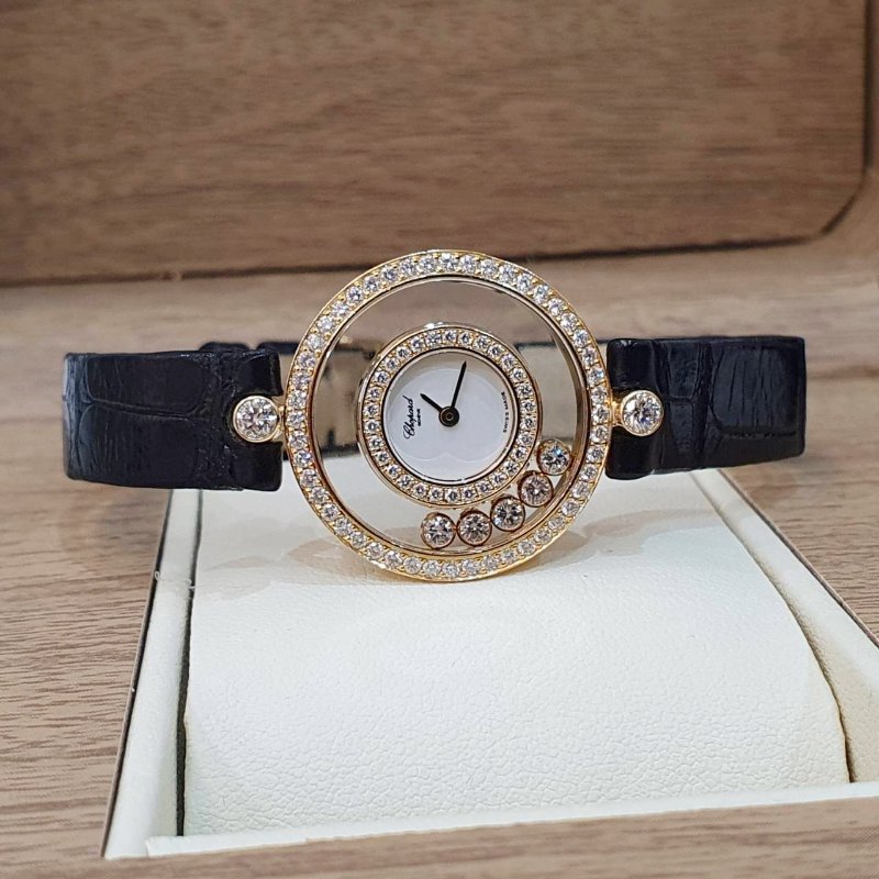 【大眾名錶】Chopard蕭邦29/3957 Happy Diamonds快樂鑽系列 原廠雙鑽圈 大眾名錶B1265-4