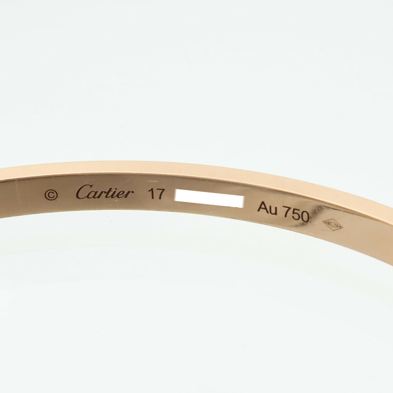 CARTIER 18K玫瑰金Love Bracelet Full Diamond鑽石手鐲Cartier#17-5