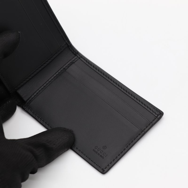 （超級新♥️可送禮）Gucci 古馳 黑花 老虎印花 短夾 （鈔票+卡片位）-6