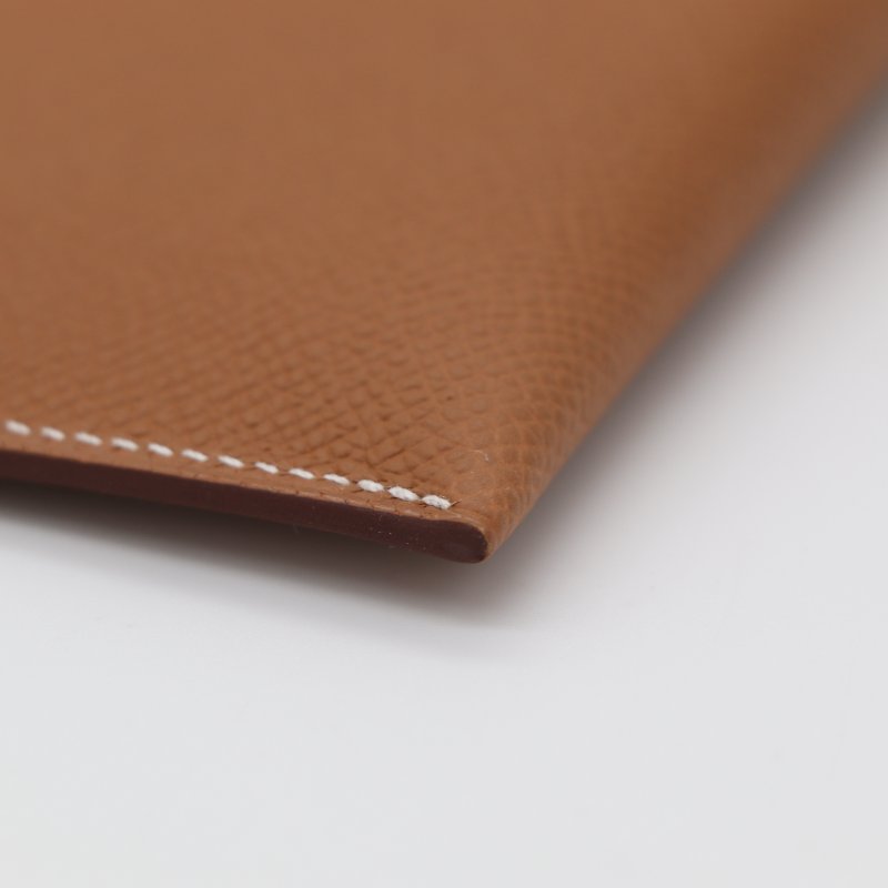 Hermès 愛馬仕 金棕色 Epsom 牛皮 護照夾 護照包 W 刻-5