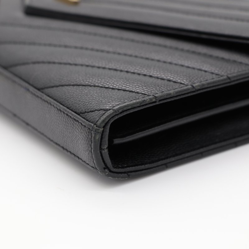 Saint Laurent 聖羅蘭 CASSANDR 黑色 魚子醬 鏈條 WOC 斜挎包-10