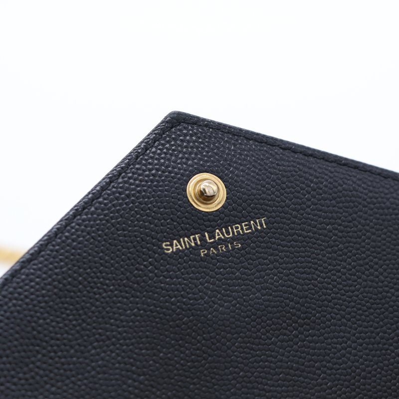 Saint Laurent 聖羅蘭 CASSANDR 黑色 魚子醬 鏈條 WOC 斜挎包-11